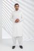 Two Piece White Cotton Men's Suit